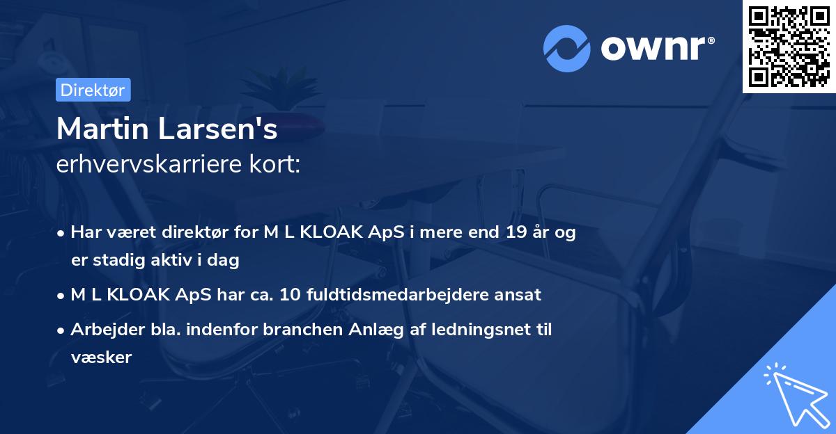 Martin Larsen's erhvervskarriere kort