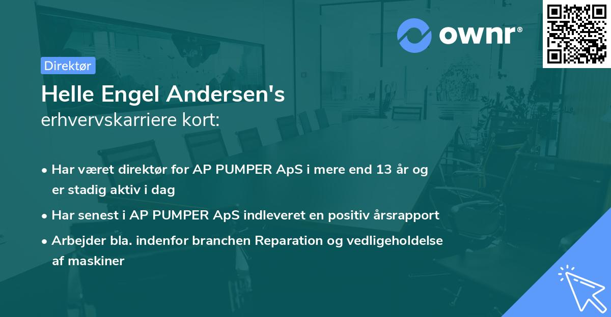 Helle Engel Andersen's erhvervskarriere kort