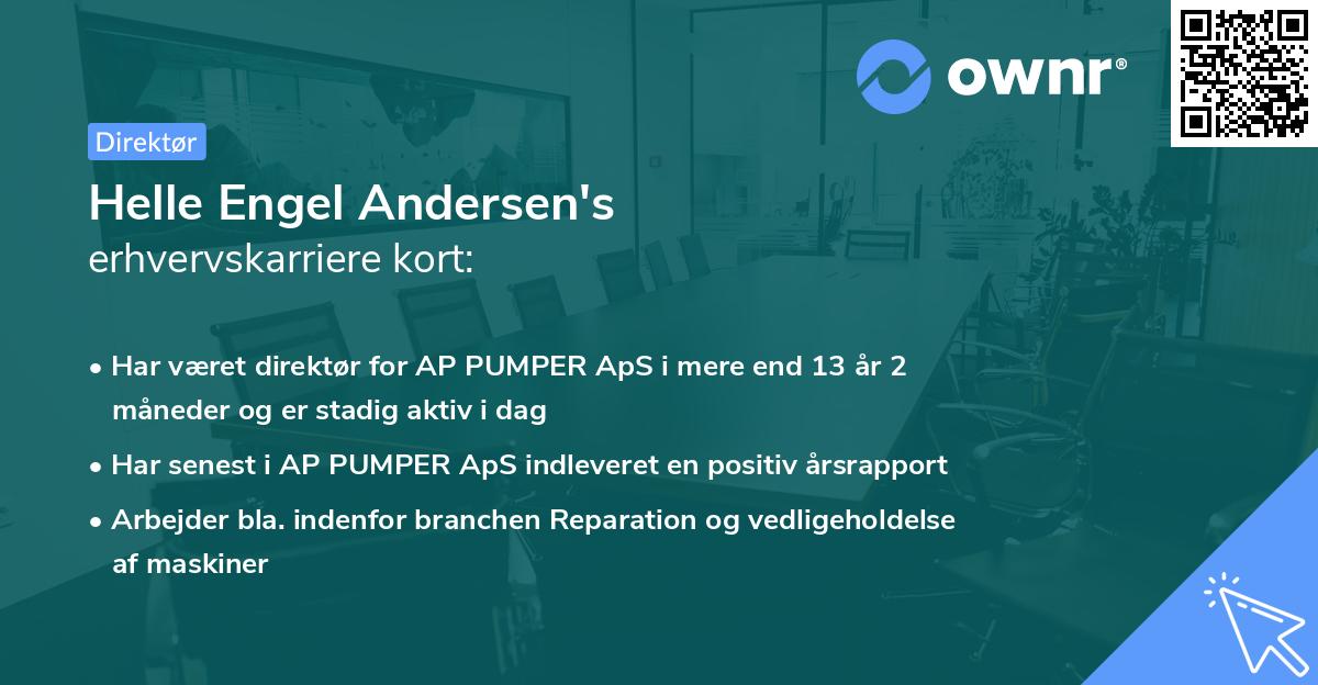 Helle Engel Andersen's erhvervskarriere kort