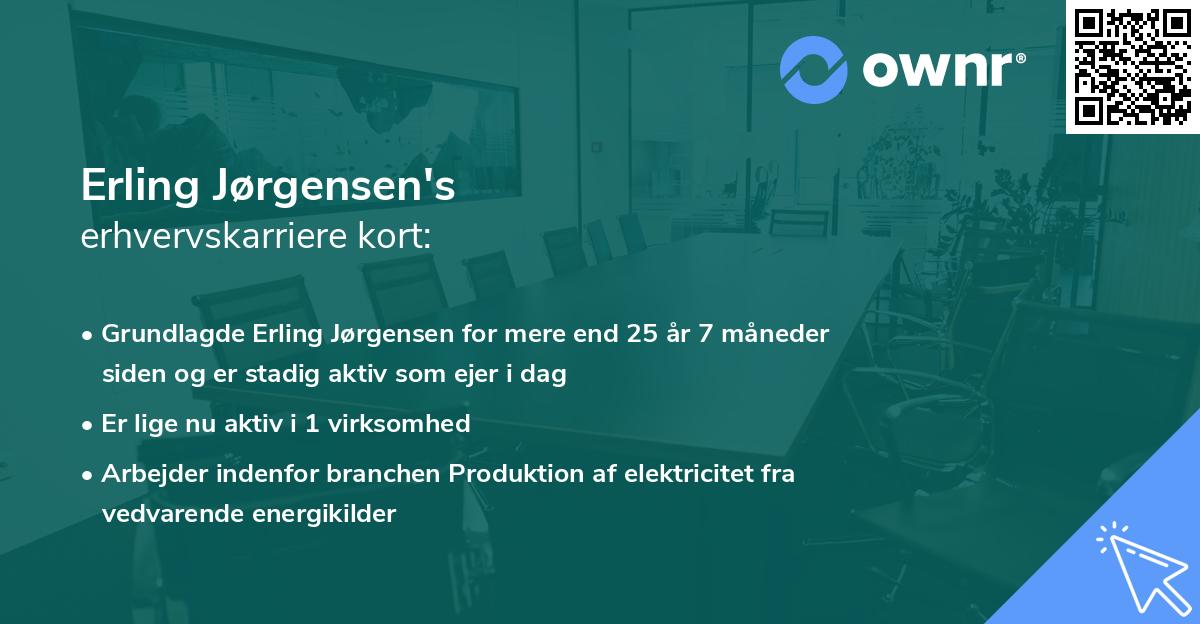 Erling Jørgensen's erhvervskarriere kort