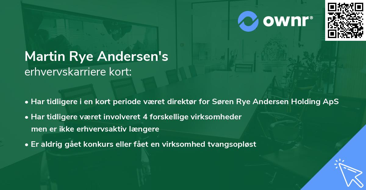 Martin Rye Andersen's erhvervskarriere kort
