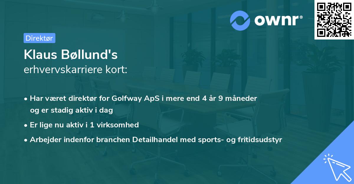 Klaus Bøllund's erhvervskarriere kort