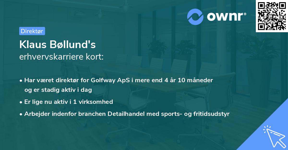 Klaus Bøllund's erhvervskarriere kort