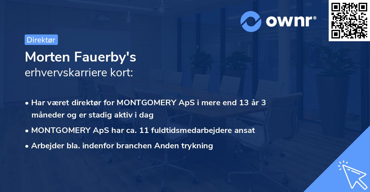 Morten Fauerby's erhvervskarriere kort