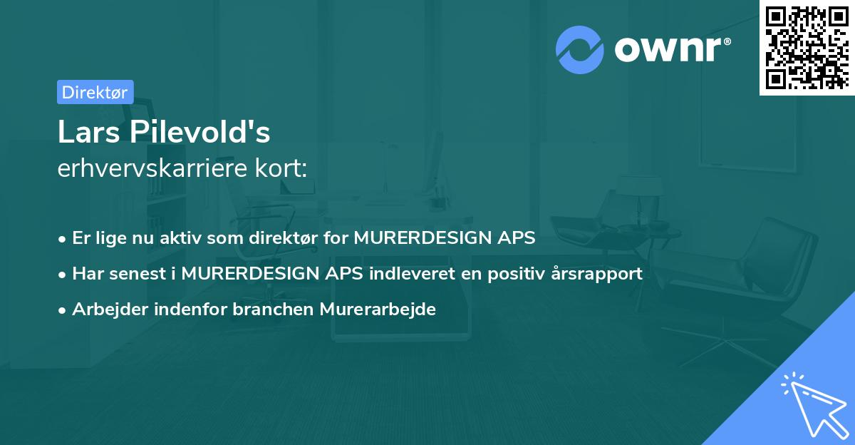 Lars Pilevold's erhvervskarriere kort