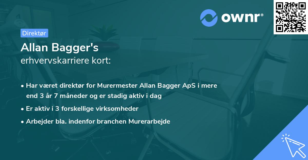 Allan Bagger's erhvervskarriere kort