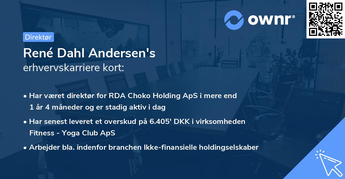 René Dahl Andersen's erhvervskarriere kort