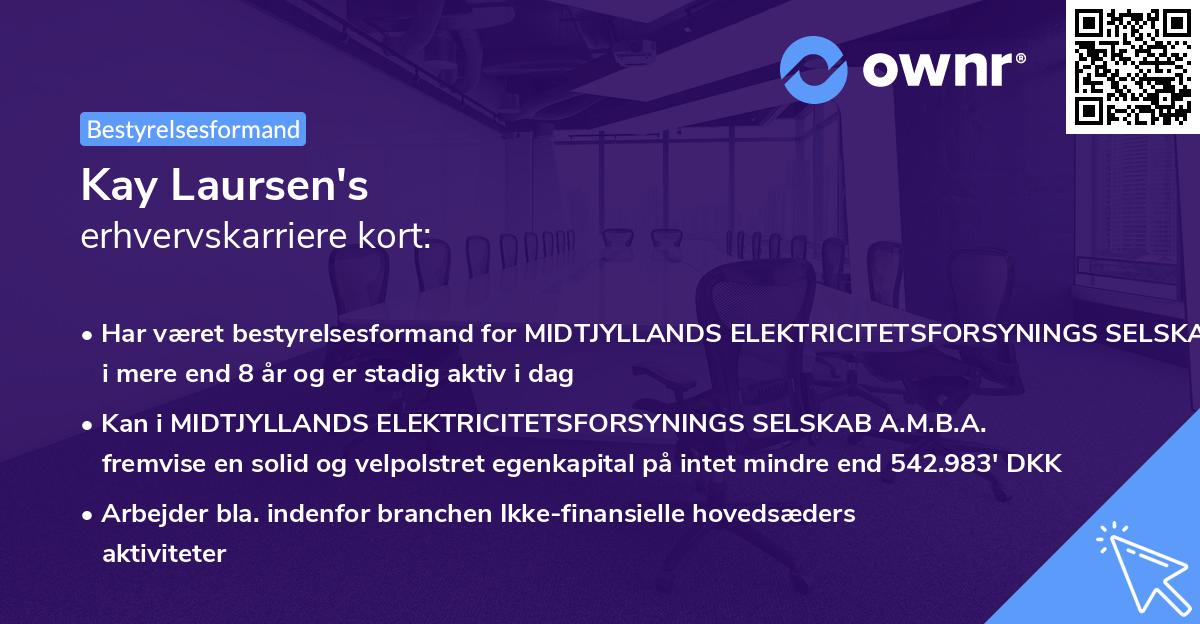 Kay Laursen's erhvervskarriere kort