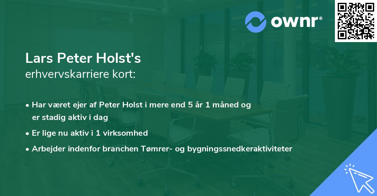 Lars Peter Holst's erhvervskarriere kort
