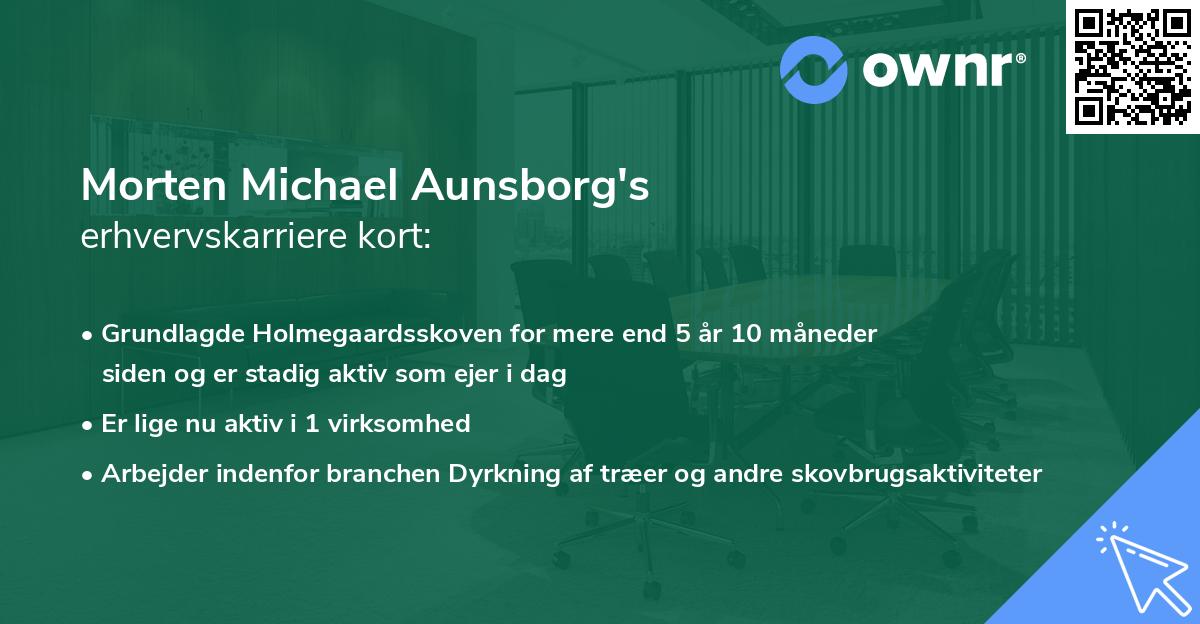 Morten Michael Aunsborg's erhvervskarriere kort