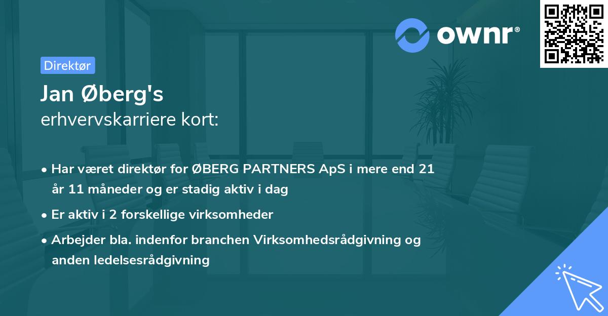 Jan Øberg's erhvervskarriere kort