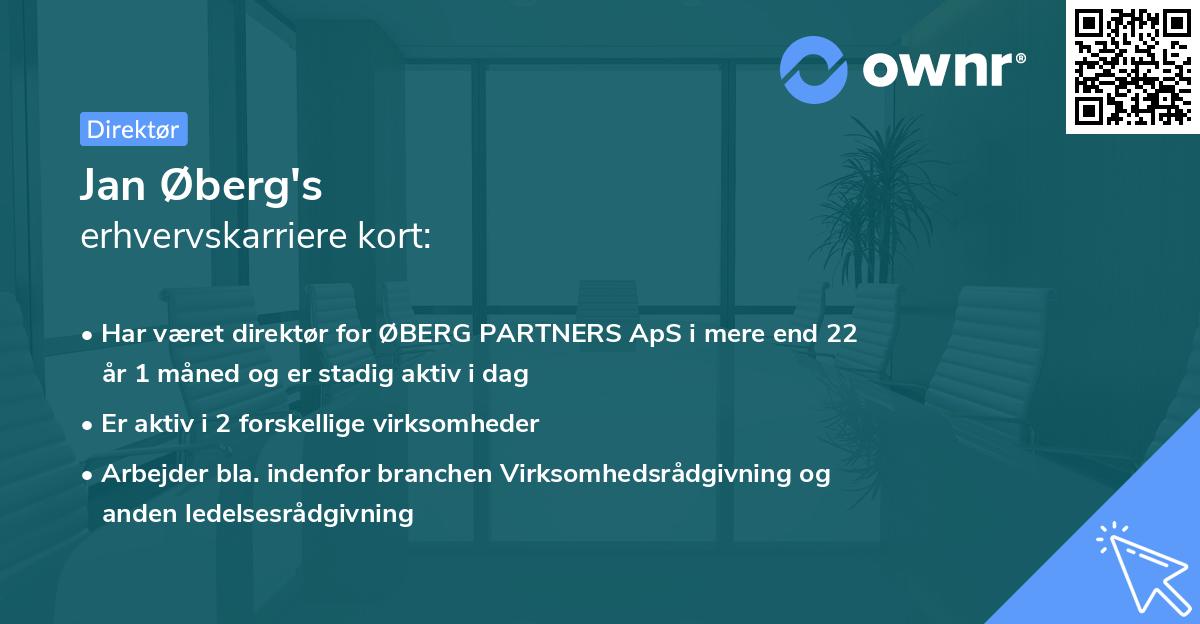 Jan Øberg's erhvervskarriere kort