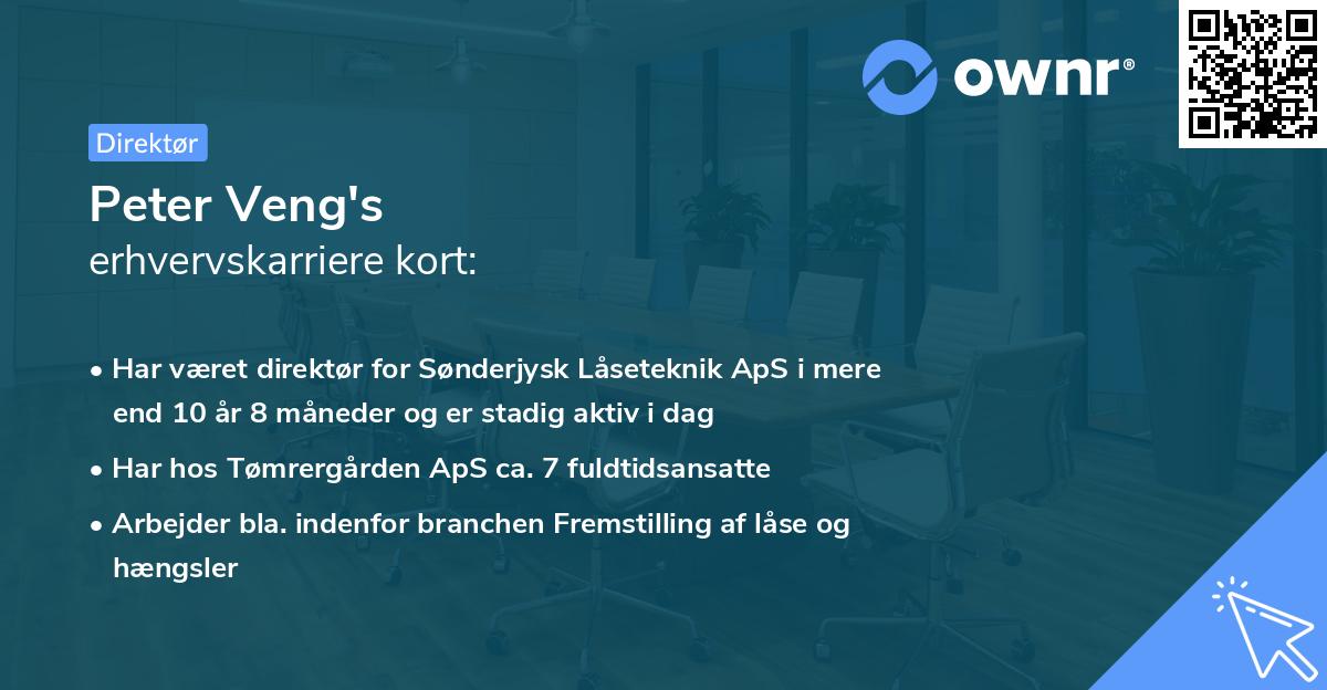 Peter Veng's erhvervskarriere kort