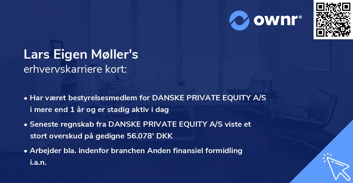 Lars Eigen Møller's erhvervskarriere kort