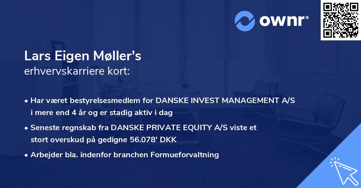 Lars Eigen Møller's erhvervskarriere kort