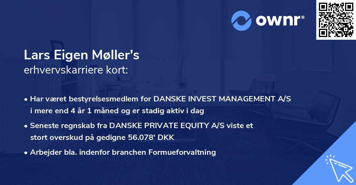 Lars Eigen Møller's erhvervskarriere kort
