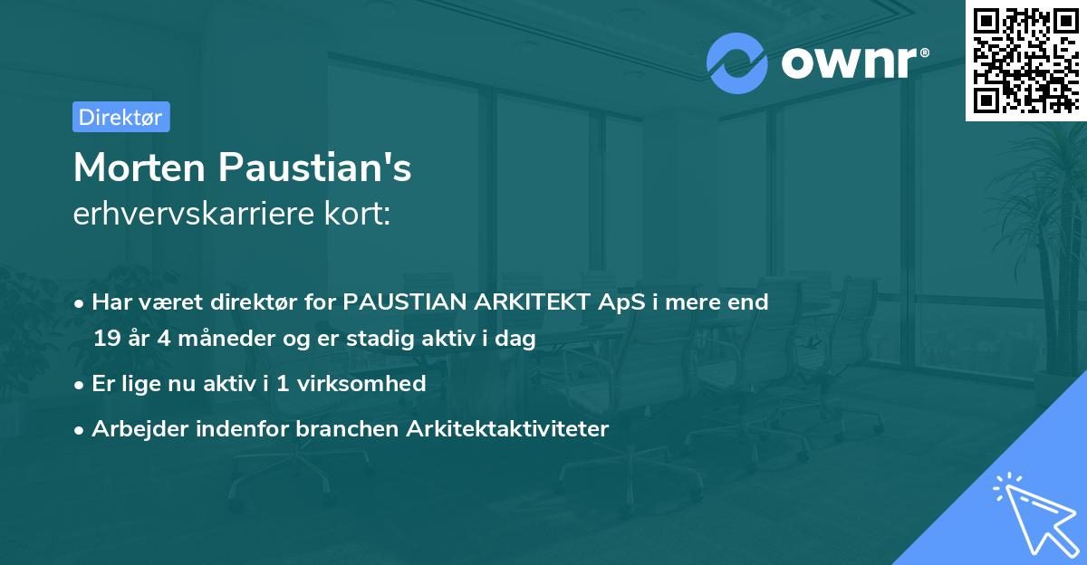 Morten Paustian's erhvervskarriere kort