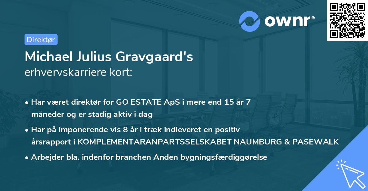 Michael Julius Gravgaard's erhvervskarriere kort