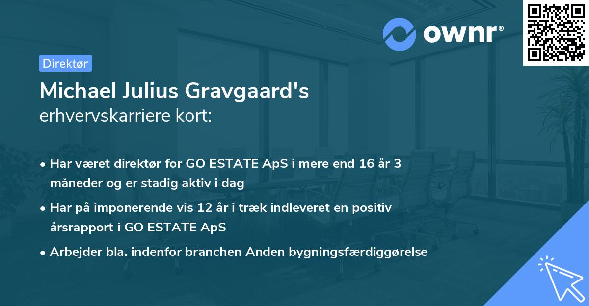 Michael Julius Gravgaard's erhvervskarriere kort