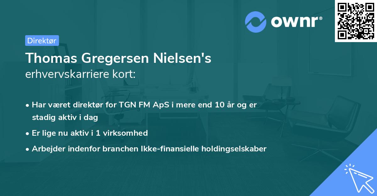 Thomas Gregersen Nielsen's erhvervskarriere kort