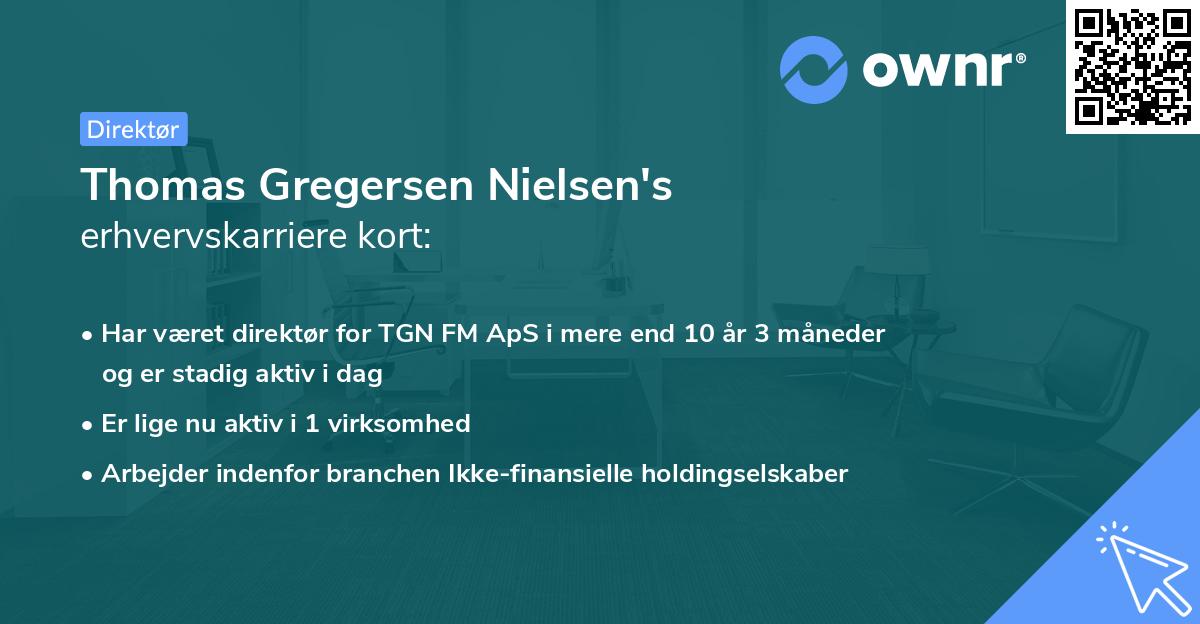 Thomas Gregersen Nielsen's erhvervskarriere kort