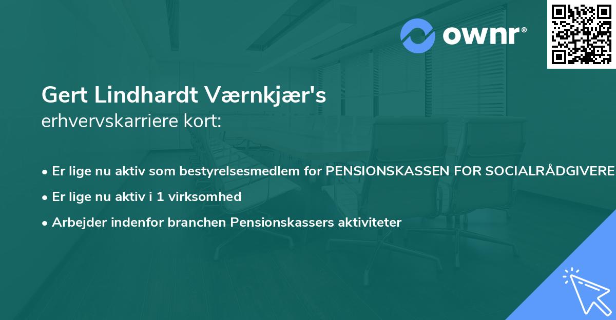 Gert Lindhardt Værnkjær's erhvervskarriere kort