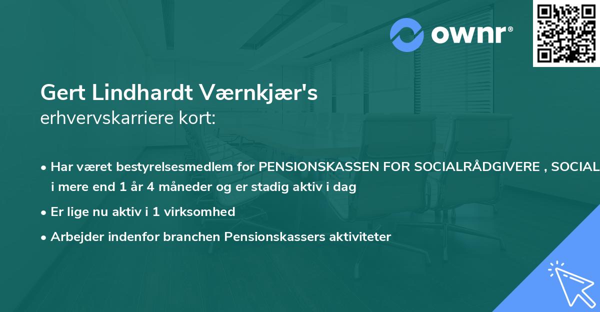 Gert Lindhardt Værnkjær's erhvervskarriere kort