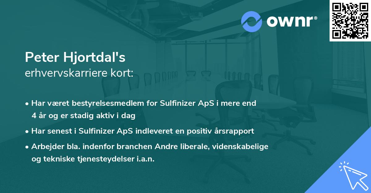 Peter Hjortdal's erhvervskarriere kort