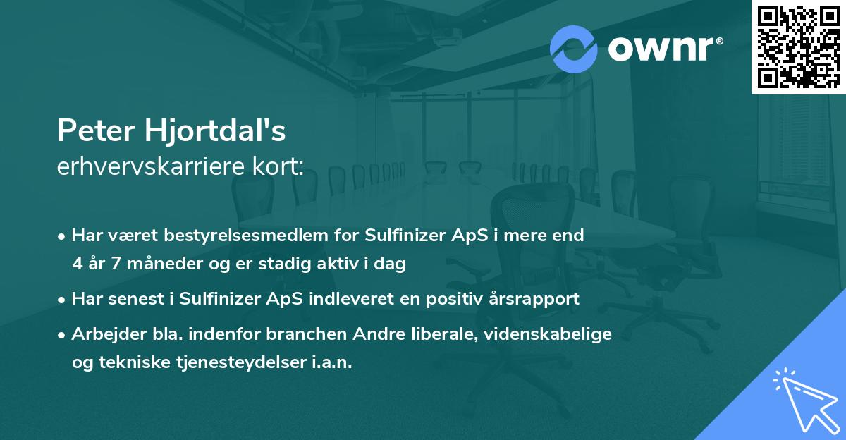 Peter Hjortdal's erhvervskarriere kort