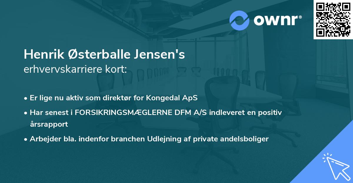 Henrik Østerballe Jensen's erhvervskarriere kort