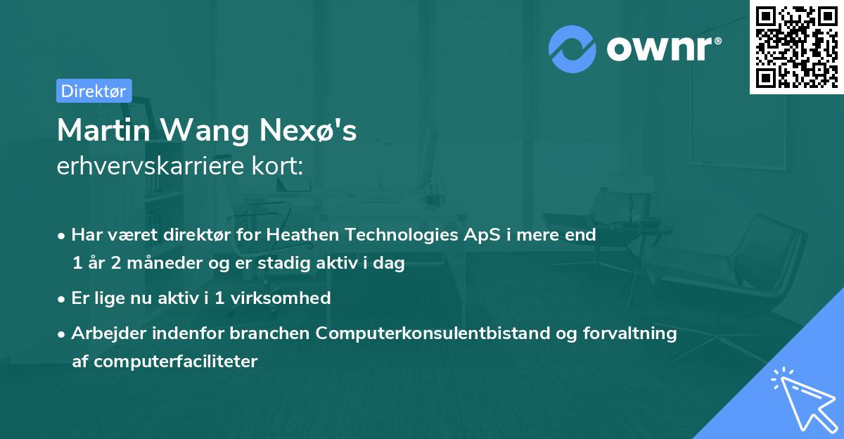 Martin Wang Nexø's erhvervskarriere kort