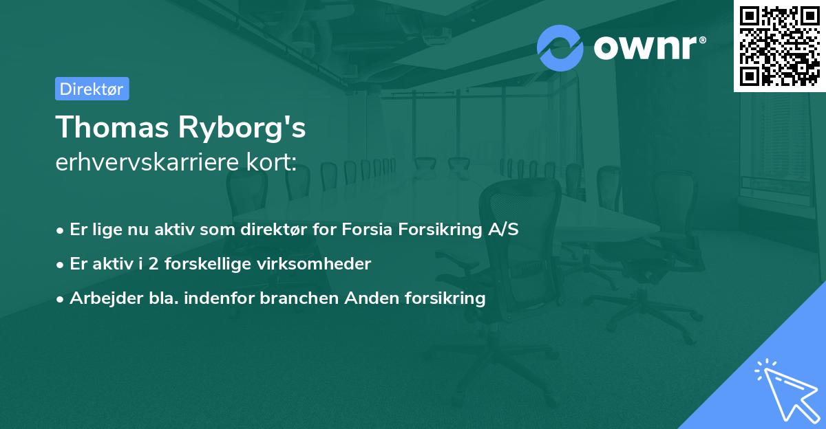 Thomas Ryborg's erhvervskarriere kort