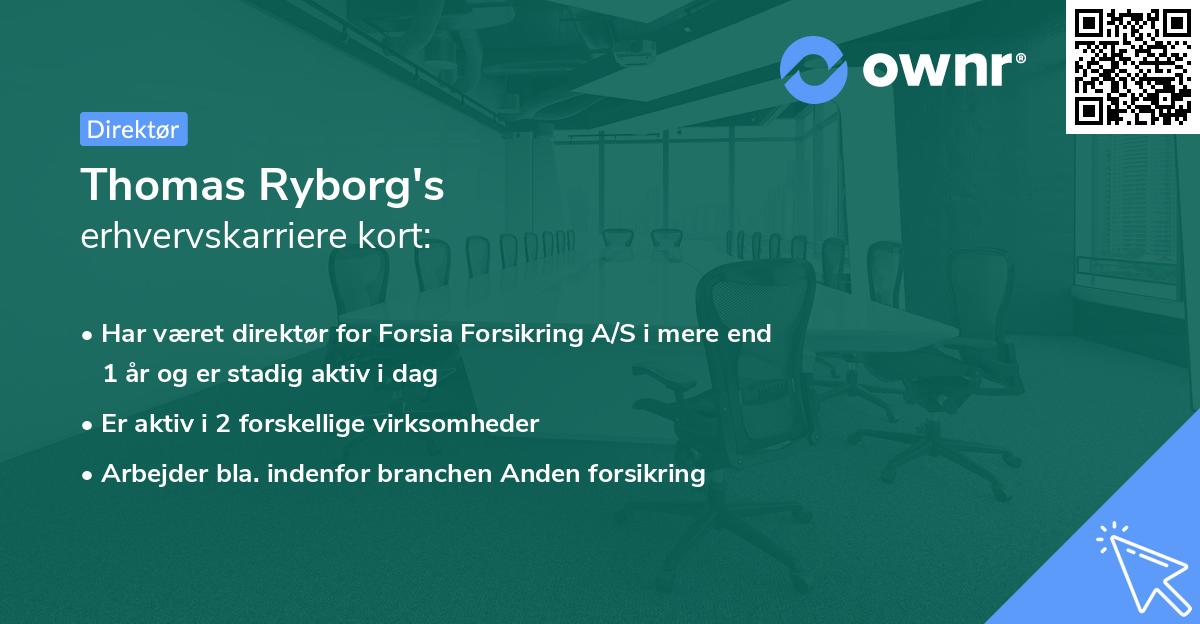 Thomas Ryborg's erhvervskarriere kort