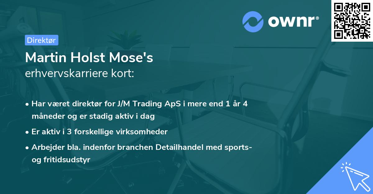 Martin Holst Mose's erhvervskarriere kort