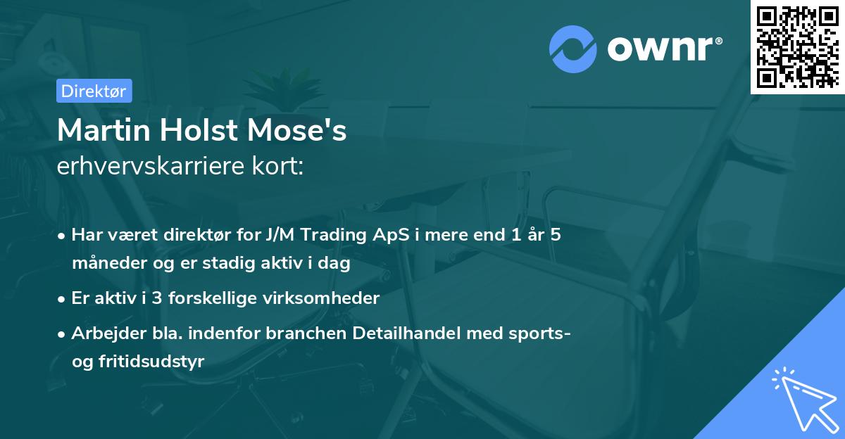 Martin Holst Mose's erhvervskarriere kort