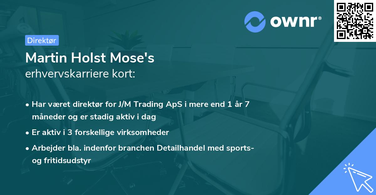 Martin Holst Mose's erhvervskarriere kort