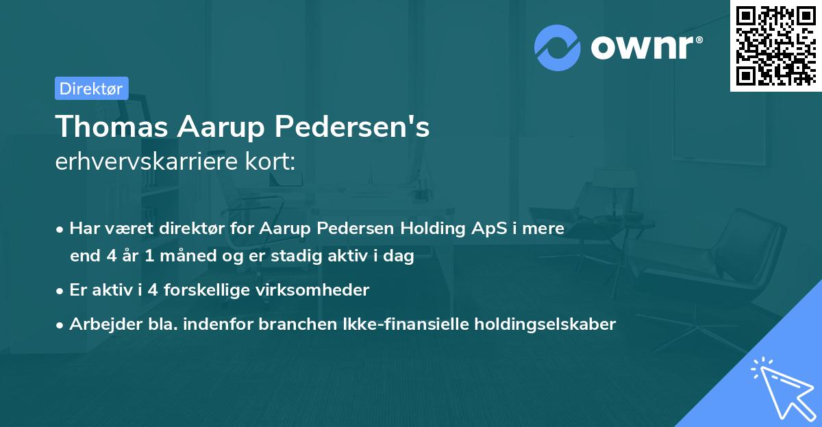 Thomas Aarup Pedersen's erhvervskarriere kort