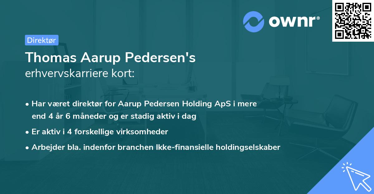 Thomas Aarup Pedersen's erhvervskarriere kort