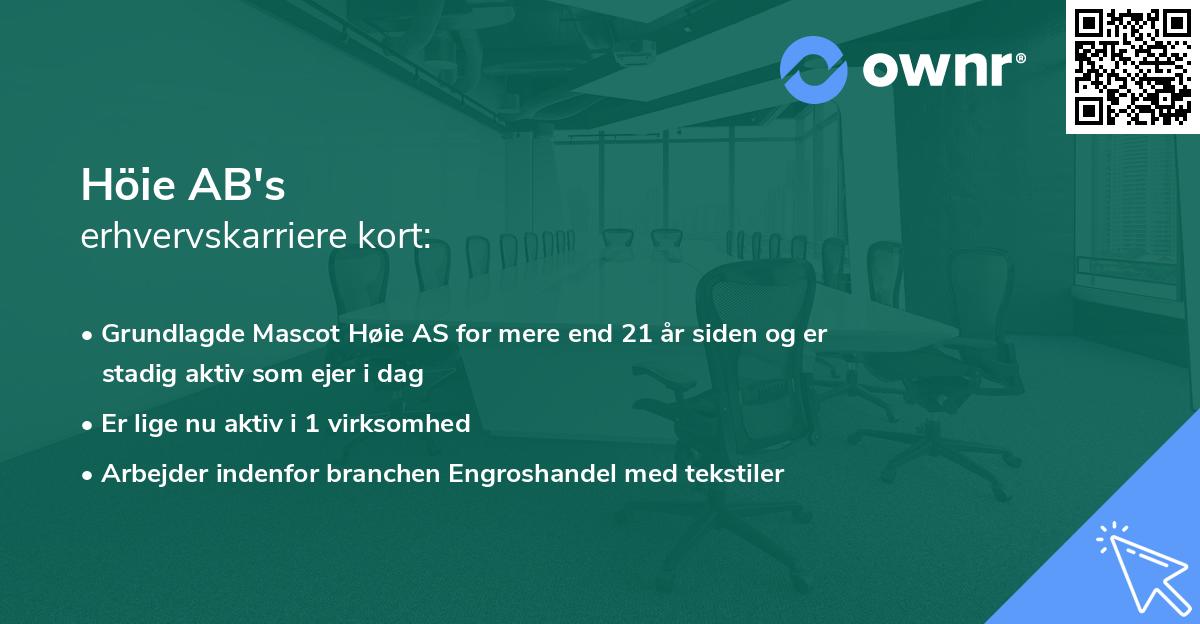 Höie AB's erhvervskarriere kort