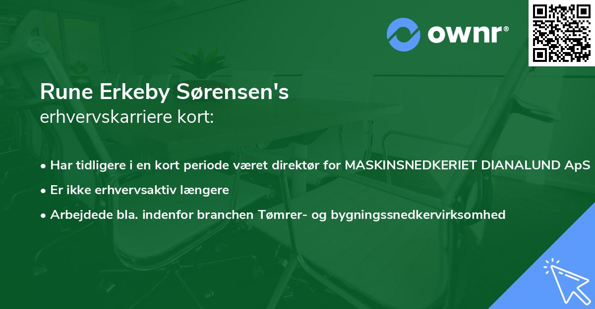 Rune Erkeby Sørensen's erhvervskarriere kort