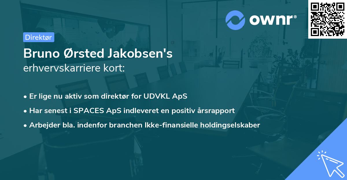 Bruno Ørsted Jakobsen's erhvervskarriere kort