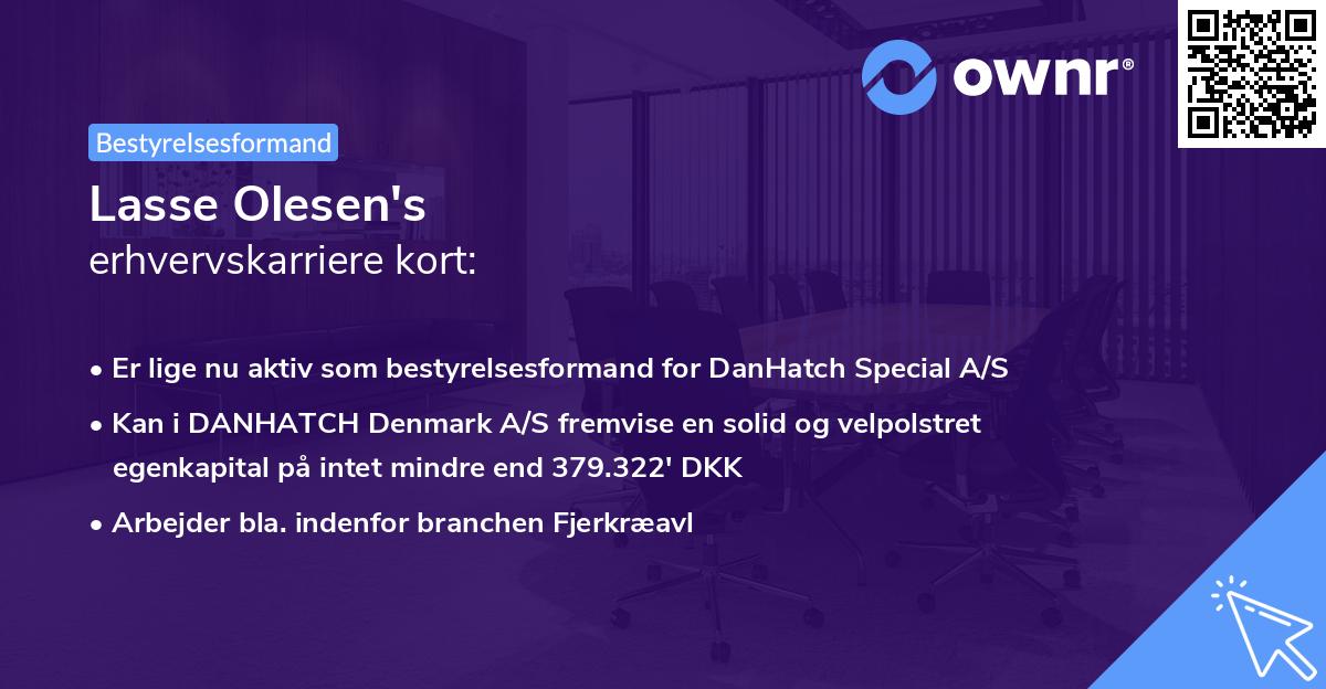 Lasse Olesen's erhvervskarriere kort