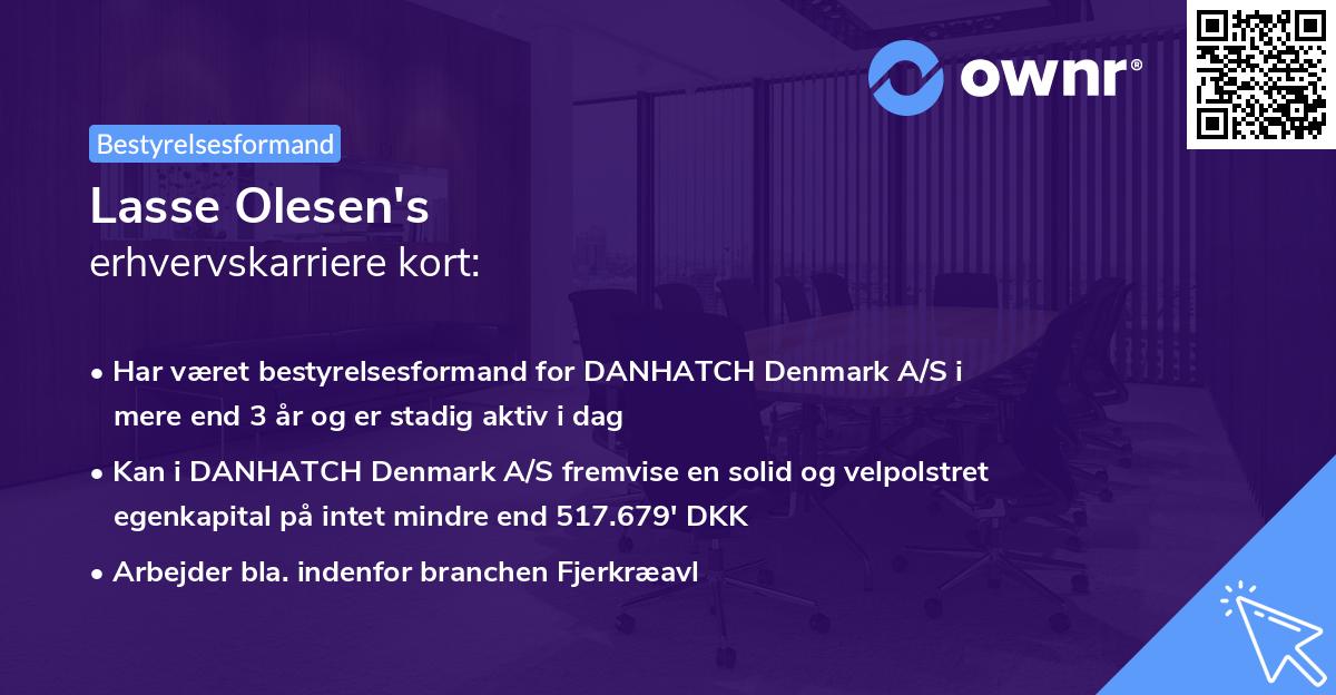 Lasse Olesen's erhvervskarriere kort