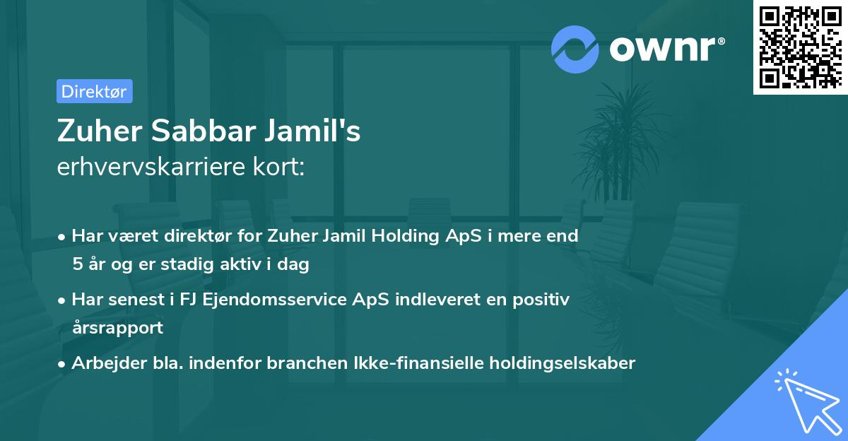 Zuher Sabbar Jamil's erhvervskarriere kort