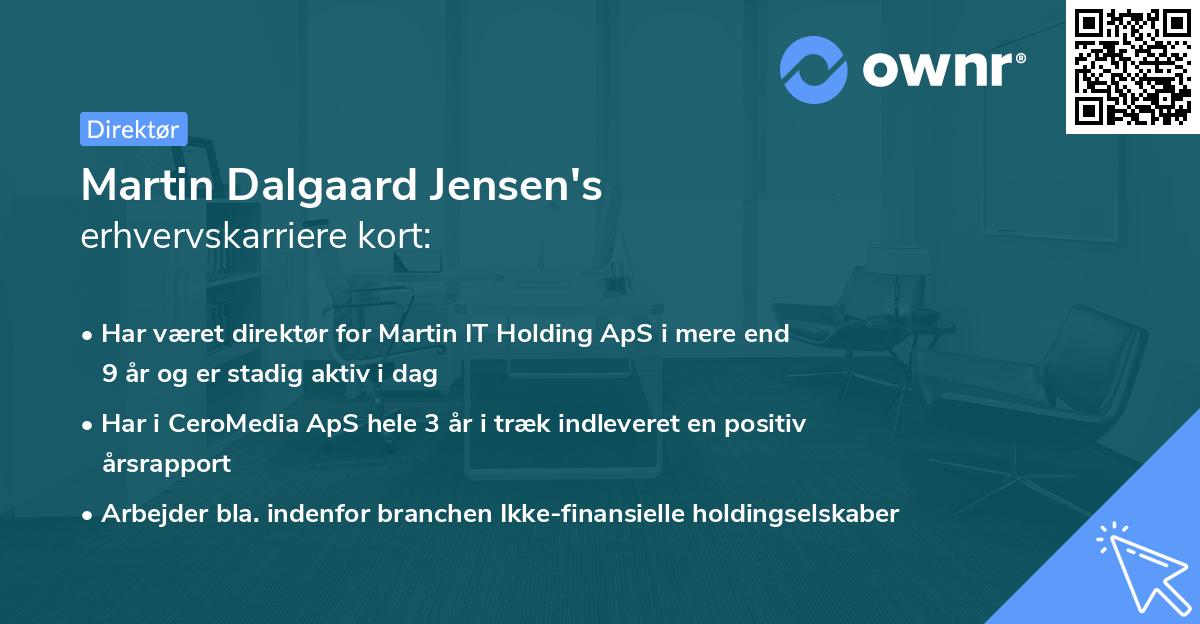 Martin Dalgaard Jensen's erhvervskarriere kort