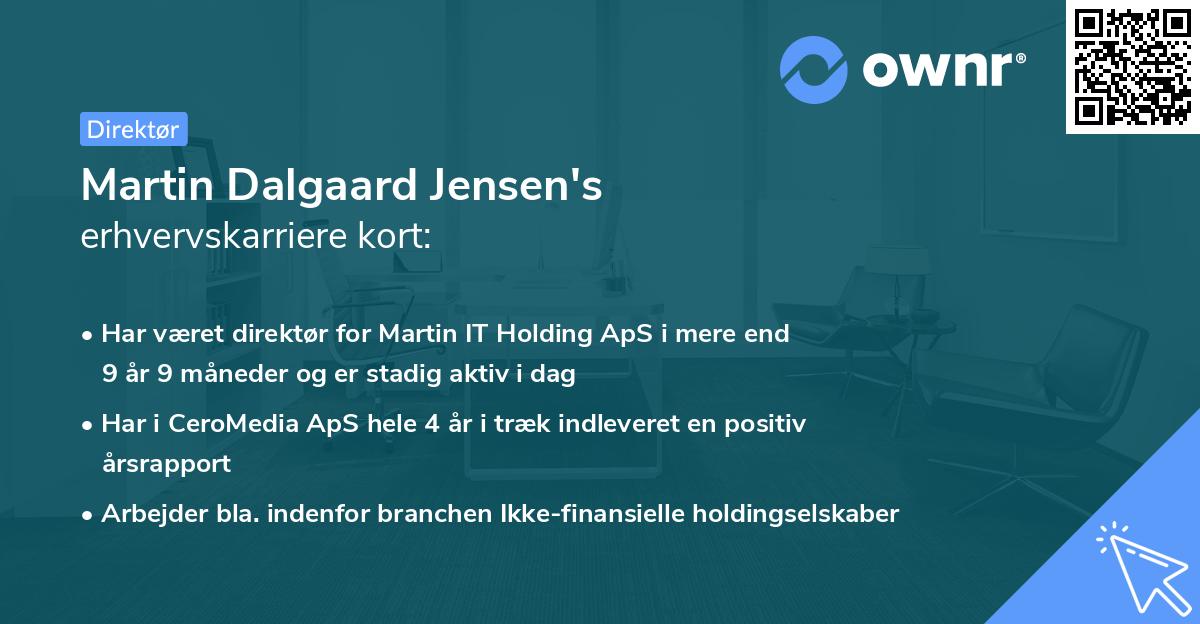 Martin Dalgaard Jensen's erhvervskarriere kort