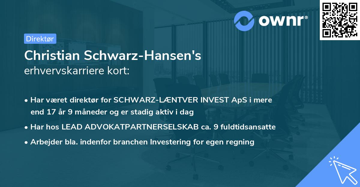 Christian Schwarz-Hansen's erhvervskarriere kort