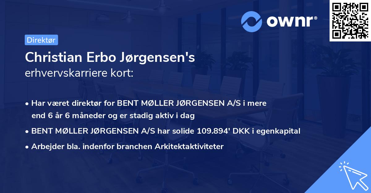 Christian Erbo Jørgensen's erhvervskarriere kort