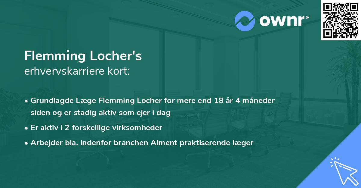 Flemming Locher's erhvervskarriere kort