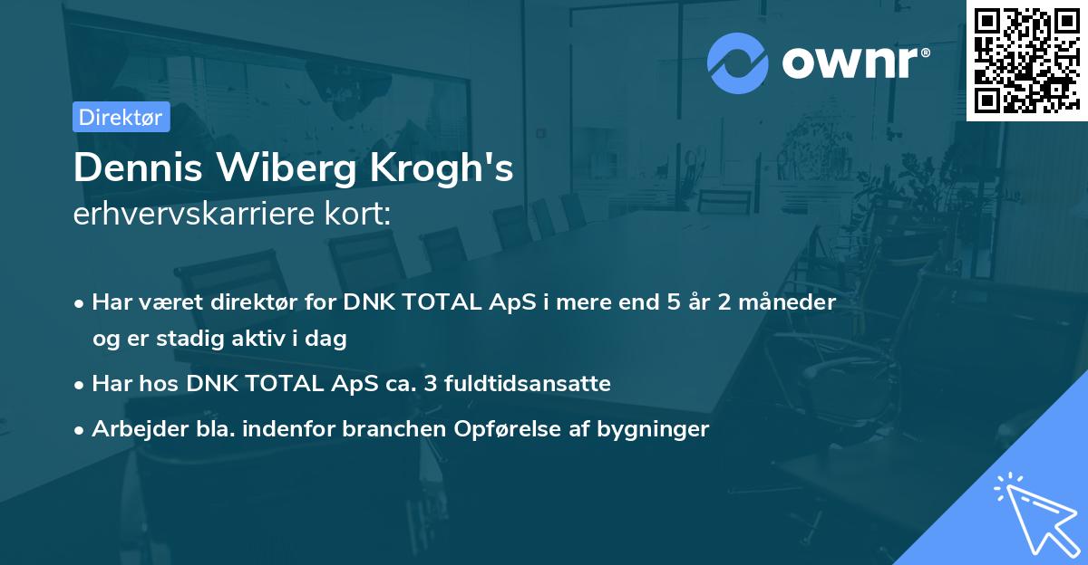 Dennis Wiberg Krogh's erhvervskarriere kort